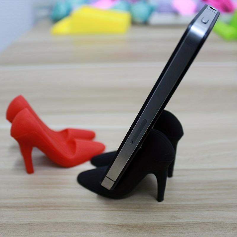 1pc High Heels Shaped Phone Holder, Mini Silicone Phone Stand, Creative Funny Phone Holder