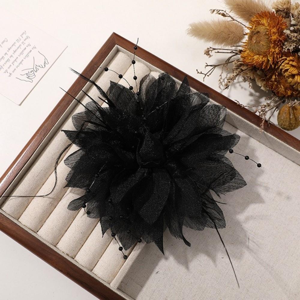 Multi Use Design Pearl Feather Hair Accessory Floral Clothing Accessory For Dress Decor