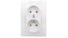 Carla Double Socket Z/U White 1735-00