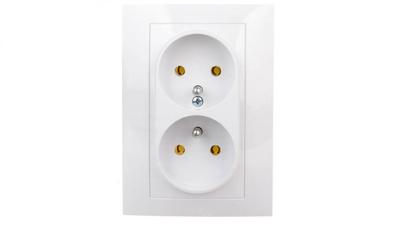Carla Double Socket Z/U White 1735-00