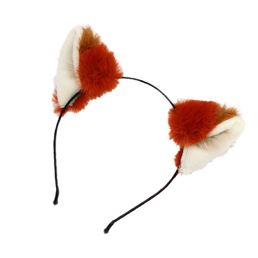 Plush Animal Ear Headband for Halloween Anime Ear Maid Hairhoop Roleplaying Game Character Hairdband Costume Accessories