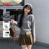 SPAO Korean-Style Pearl Button Knit Cardigan