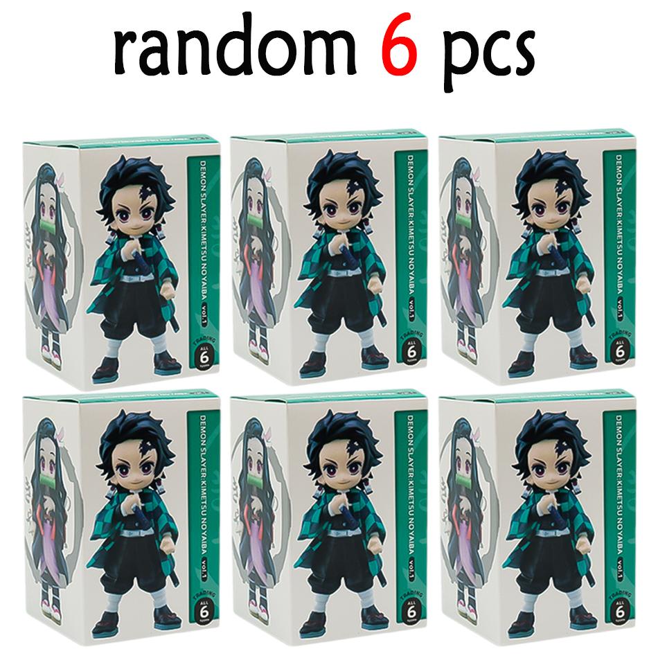 Demon Slayer Tanjiro Kamado Nezuko Anime Cartoon Figur Blind Box Modell Desktop Dekoration Feiertags-/Geburtstagsgeschenke