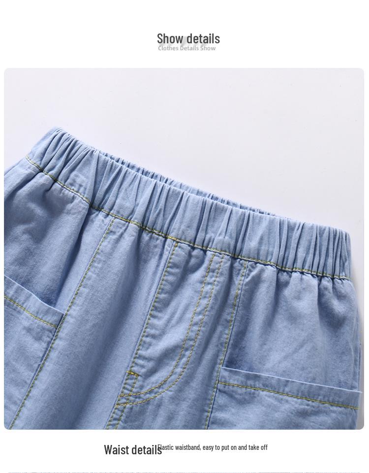 Kids' Summer Lightweight Tencel Cotton Mosquito Repellent Pants - Unisex Casual Long Jeans for Boys & Girls
