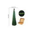 Christmas Tree With Green Leaves, Foldable Woolen Strips, Scalable Tree, Spiral Tree, Christmas Decorative Ornaments 150cm