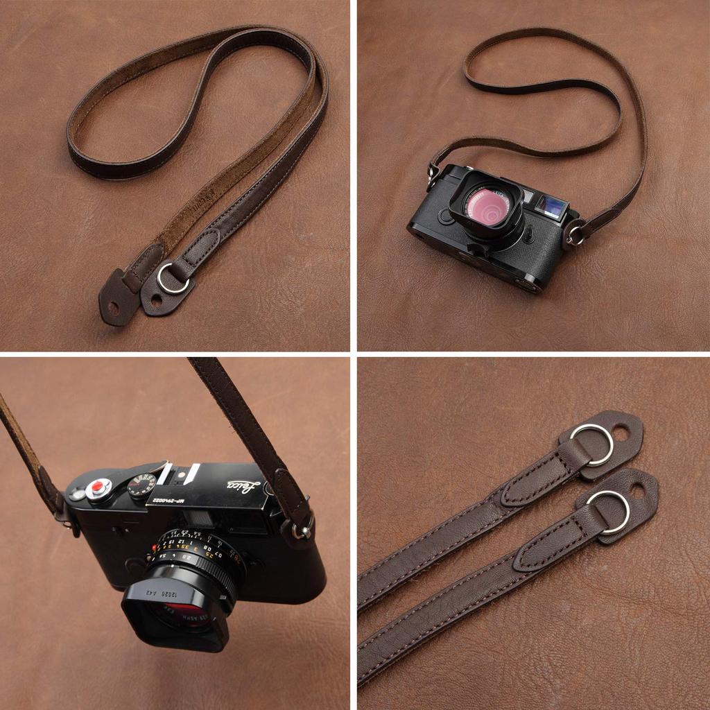 [cam-in] Camera Strap, Ring Style, Italian Leather, CS197 Series (Red) (93cm)
