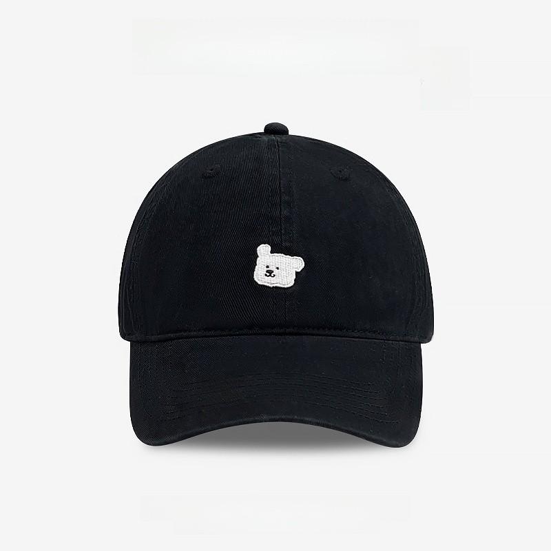 Embroidered Dog Baseball Cap With Short Brim For Casual Spring Wear