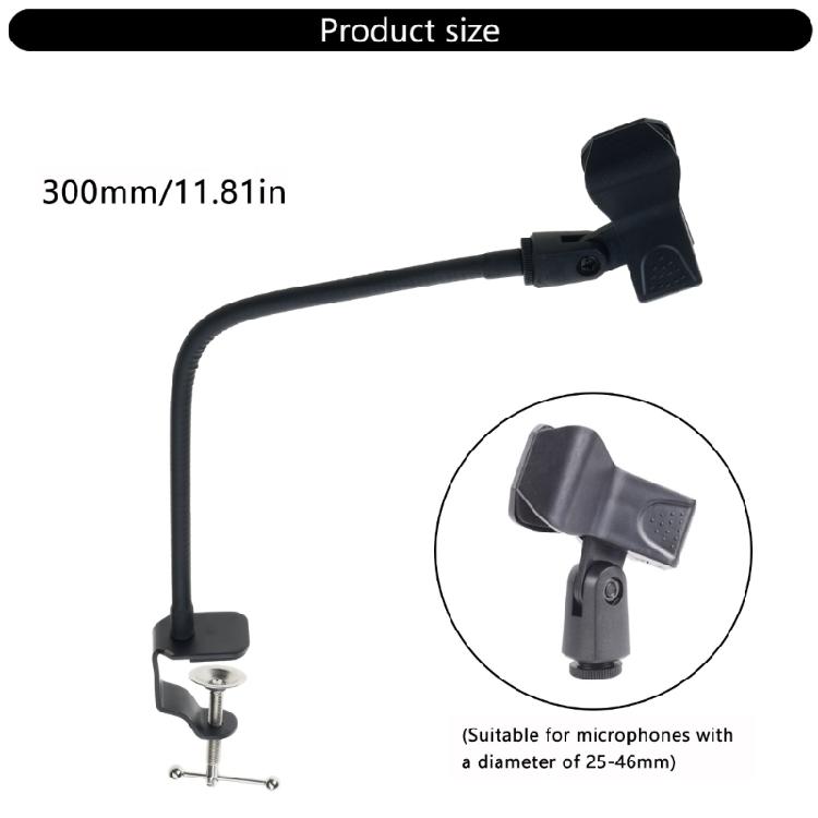 Flexible Positioning Microphone Holder Gooseneck Stand Stable Support Heavy Microphones For Performers Guitarists