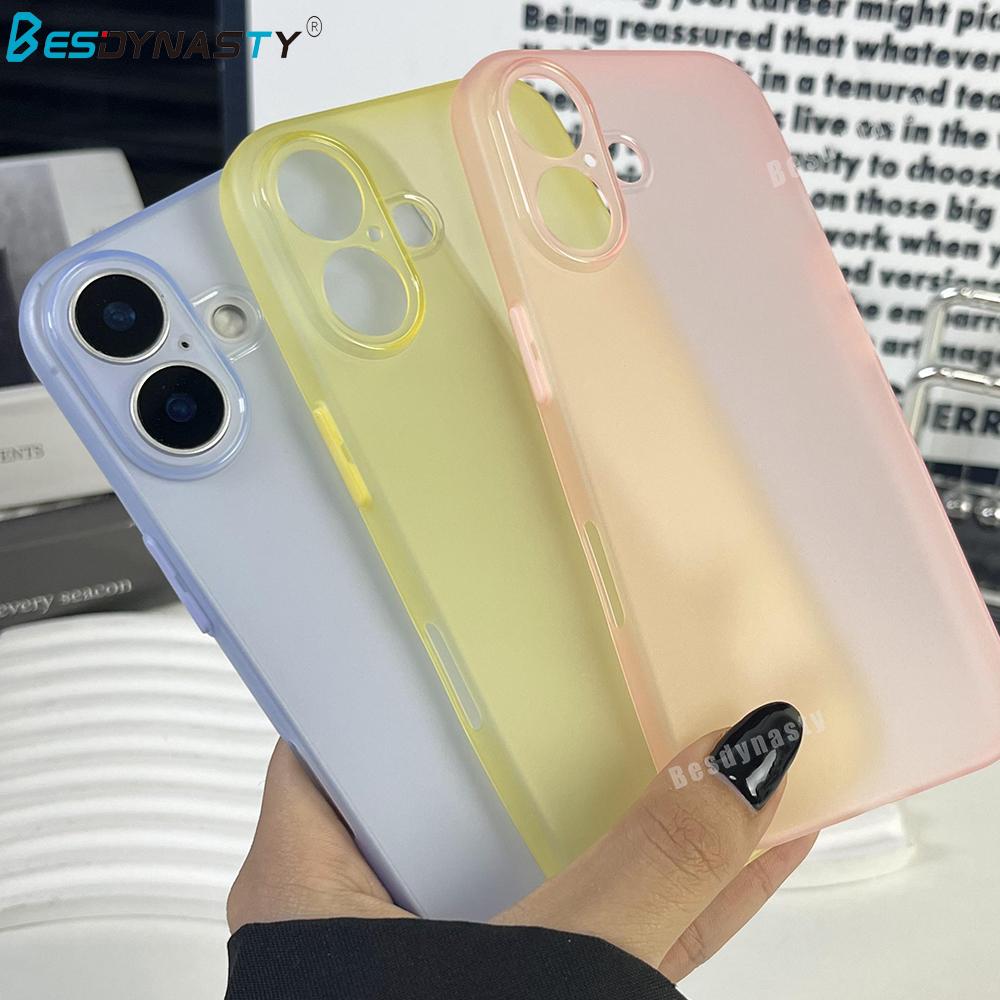 0.3mm Ultra Thin Matte Armor Translucent Case For iphone 16 Pro Max 16 Pro TPU Silicone Soft Cover 16 Color Funda 16 Plus