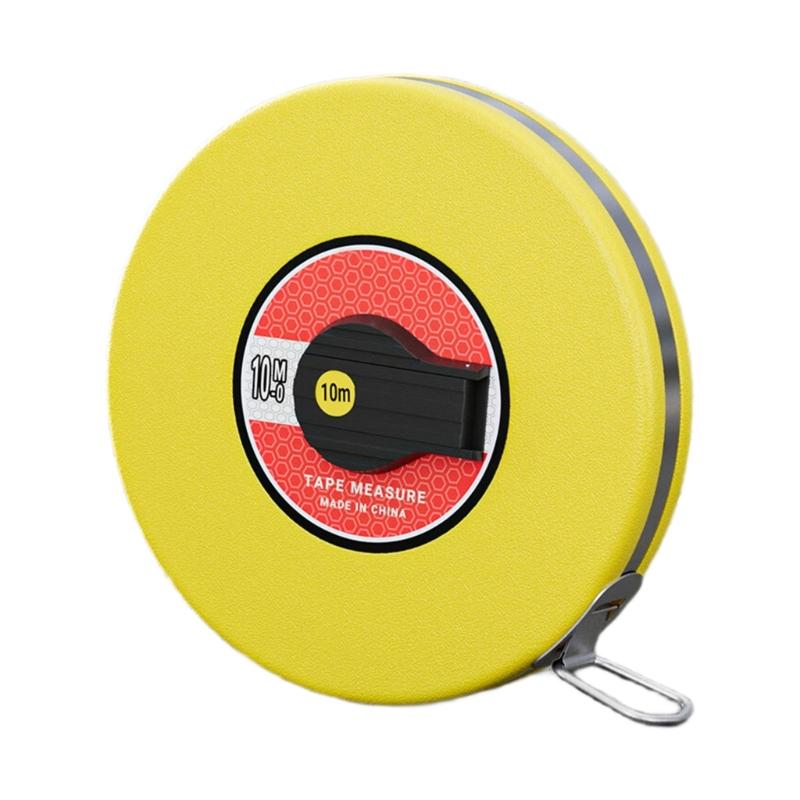 10/15/20/30/50m Hand Crank Fiberglass Tape Measure Feature Shockproof ABS Housing for Longevity Construction Ruler Tape