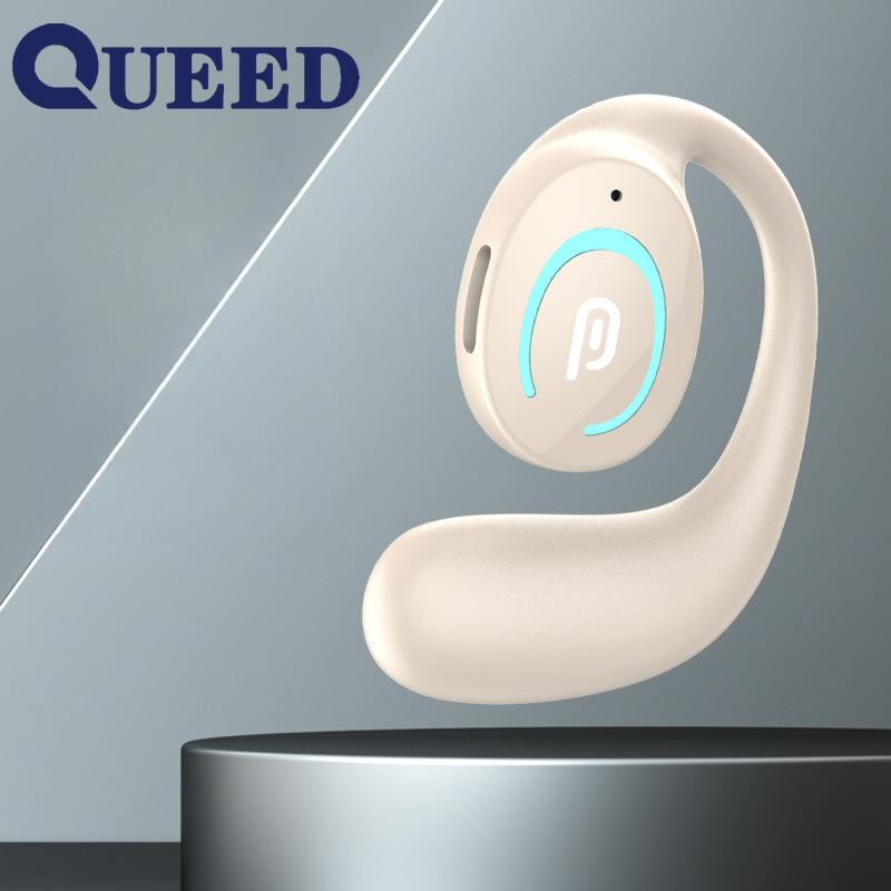 

Новая Bluetooth-гарнитура с подвесными наушниками без ушей, беспроводные мобильные наушники с длинным аккумулятором слоновая кость