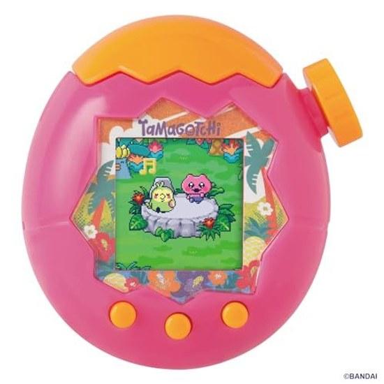 BANDAI Tamagotchi Paradise - Orange Tropics Premium Set (Includes Tamalabo Sticker Okojoch Paroroc) Recommended Age 6 Years Older