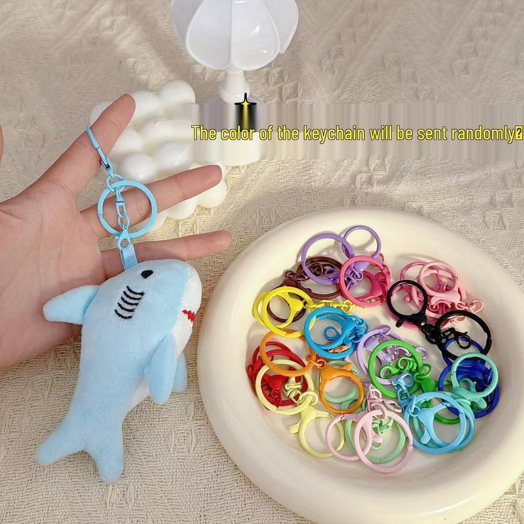 Cross-Border Plush Shark Keychain Pendant - Cute Wedding Toss Doll Bag Charm