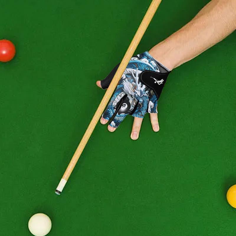 Professional Billiards Gloves Adjustable Elastic Fingerless Pool Mittens Comfortable Wear-Resistant Billiard Accessories Gloves