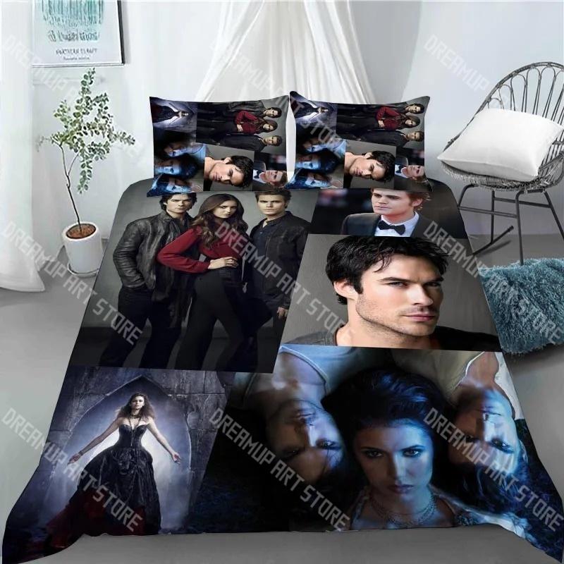 Módní Damon Salvatore Upíří deníky Povlečení Jednolůžko Twin Plné Královna Král Velikost Postele Dětský Pokoj Povlaky na Peřinu Postel