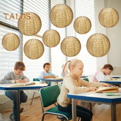 1/9Pcs Paper Lanterns Set Rustic Burlap Design Easy To Hang Handmade Hanging Lanterns Wedding Party Decorations