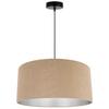 Hanging Lamp, Ceiling Chandelier, Chrome, Velvet Lampshade