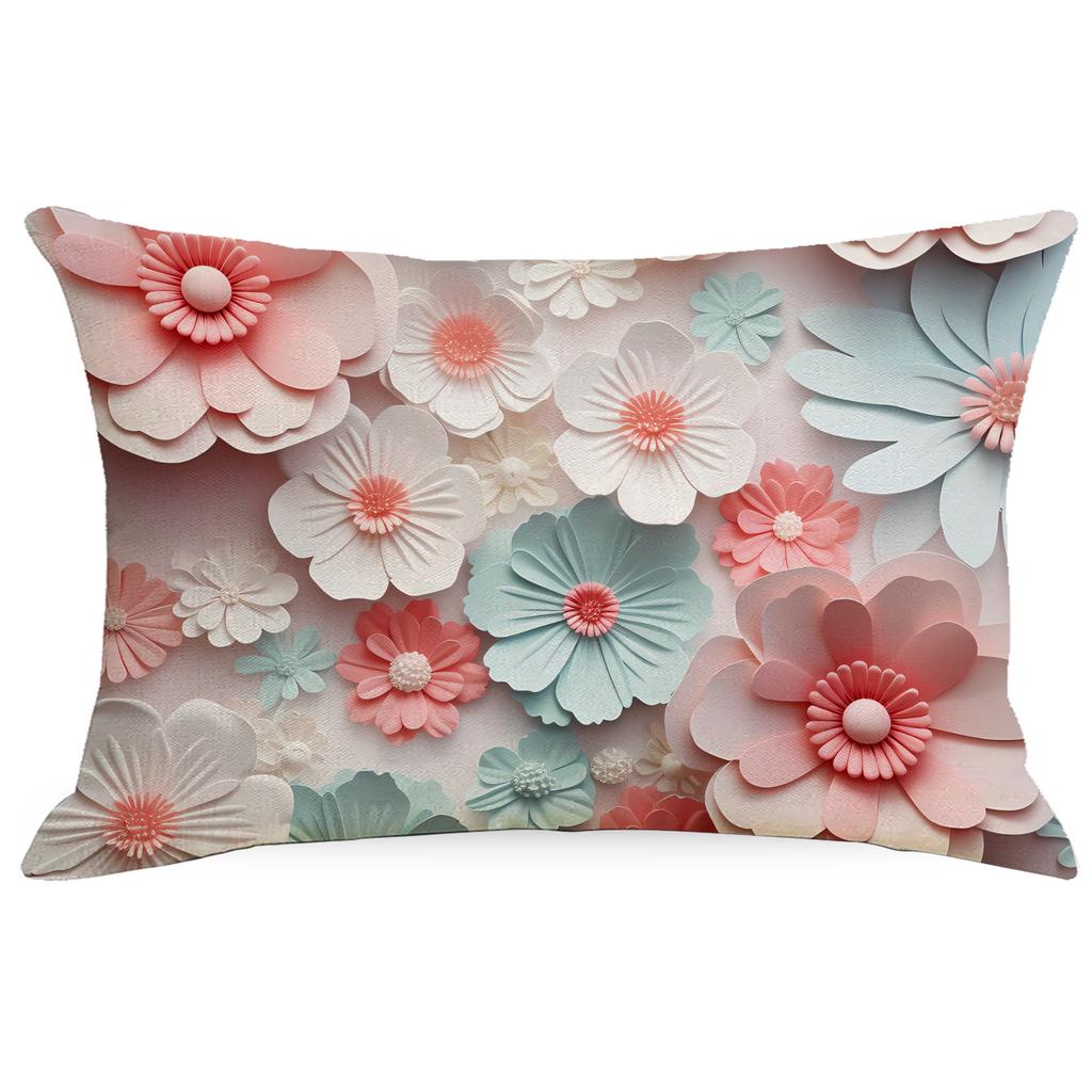 New Retro Floral Pillowcase Creative Oil Painting Engraving Style Print Home Sofa Cushion Pillowcase