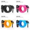 Bicycle Lock Five Digit Combo Steel Wire Lock With Keyless Security For Mountain Bike And City Cruiser