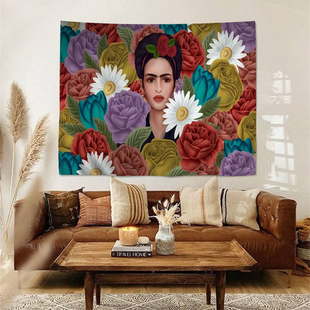 FFrida KKahlo Hanging Bohemian Tapestry Bohemian Wall Tapestries Mandala Kawaii Room Decor