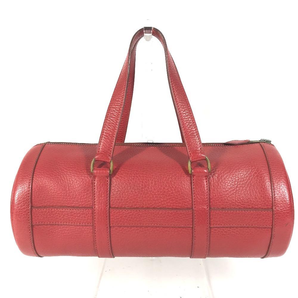 Hermes Vintage Mini RD Cylindrical Hand Bag Ardennes Red