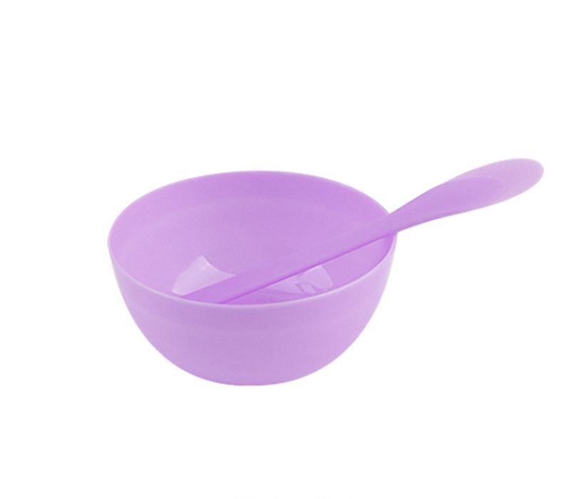 Purple Beauty Facial Mask Bowl Measuring Spoon Scraper 3 Piece Set Plastic Products Home Beauty Shops Beauty Tools