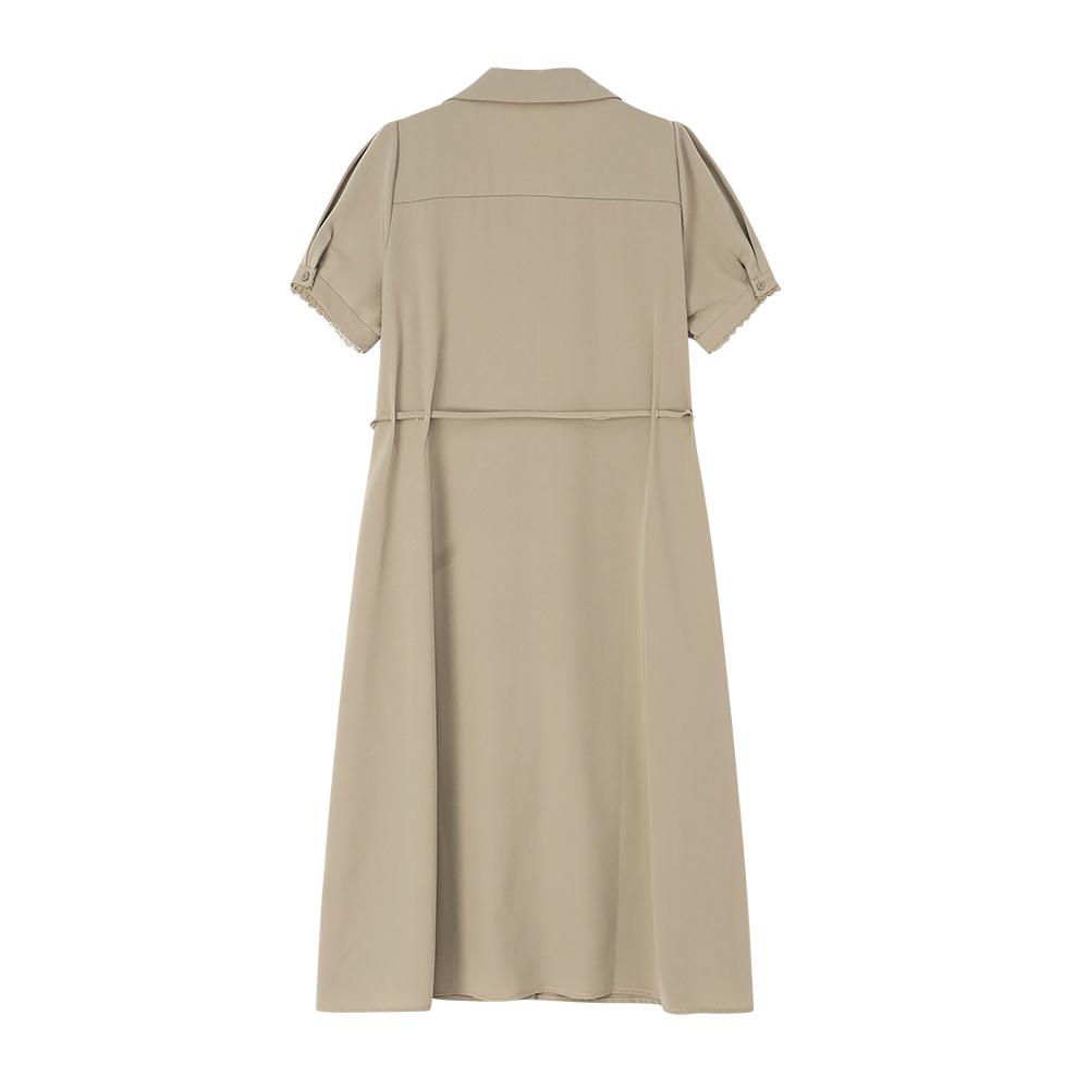 MIXMAX Casual Versatile Temperament Fashionable Age Reducing and Slimming Short-Sleeved Dress