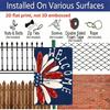 2D Flat Patriotic Flower Welcome Metal Sign, 8×12 Inch Aluminum Wall Art, American Flag Daisy Design, Durable Decor for 4th of July, Memorial Day