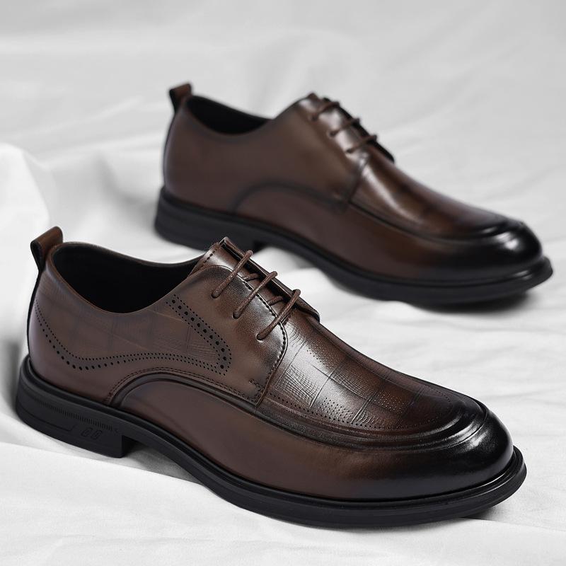British style casual commuter shoes wedding groom shoes leather shoes men's four seasons 2025