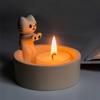 Charming Kitten and Panda Candle Holder - Handmade Ceramic Tabletop Decor for Perfect Home Atmosphere and Gifts