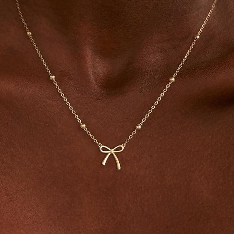 European Versatile Bow Necklace & Earrings Set
