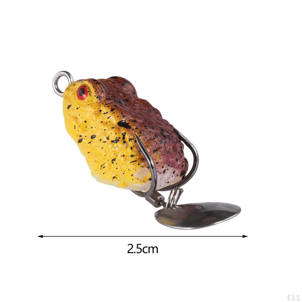 Angel-Wobbler Topwater Silikon Barschköder Lebensechte Frosch auf dem Wasser Schwimmend