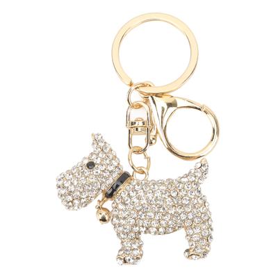 Portachiavi Cucciolo Strass Brillante Innovativo Carino Metallo Fatto a Mano Portachiavi per Borse Zaini