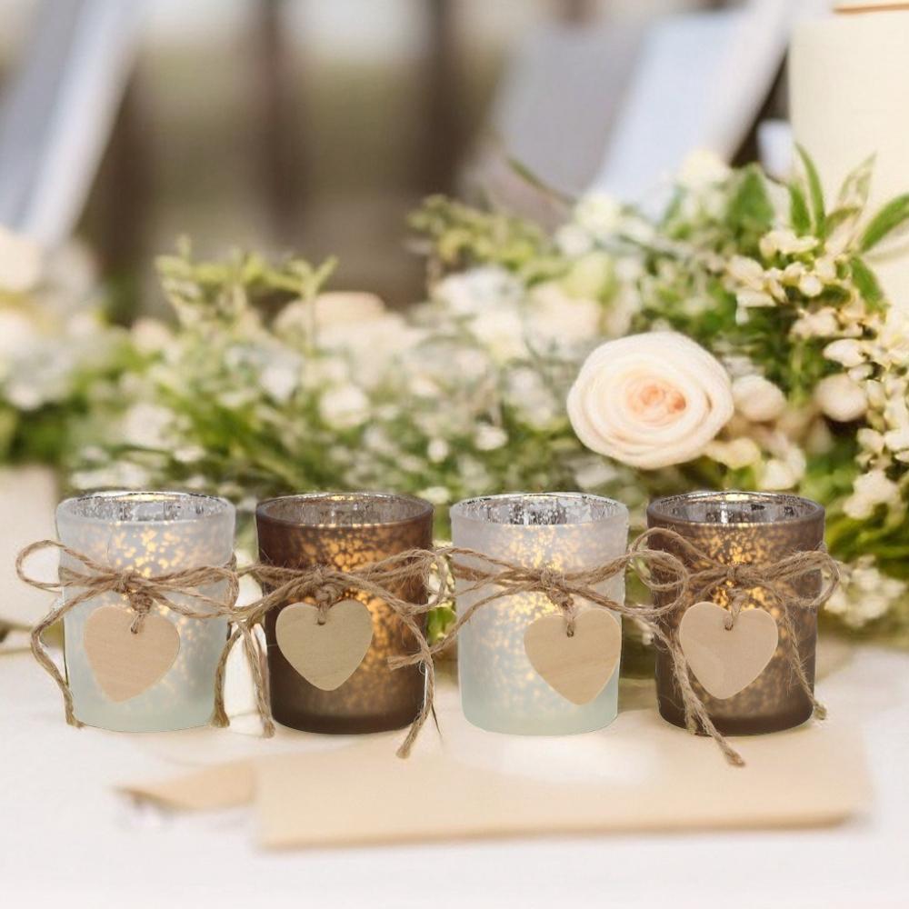 Romantic Heart Shaped Starry Sky Candle Cup Valentine's Day Candle Holder Wedding Party Bar Atmosphere Nordic Decoration