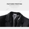 Men's Mid-Length Korean Style Woolen Coat with Velvet Lining - Winter Windbreaker, British Style Jacket for Youth
