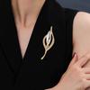 Common Callalily Brooch Pin for Women, Rhinestones Inlaid Brooch Pin for Dress, Coat, Shawl, Gift for Mother, Wedding
