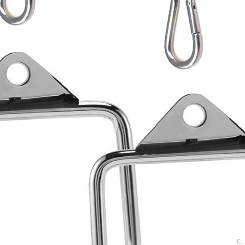 LAT Pull Down Attachment, Comfortable Grip D Handle with Carabiner for Strength Training