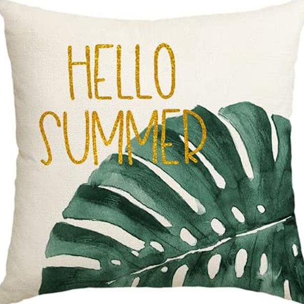 Plant and Flower Pillowcase American Pastoral Linen Pillowcase Cushion Cover Home Sofa Car