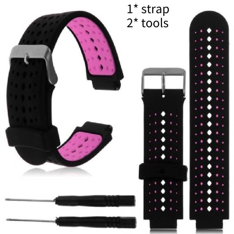 

Garmin Forerunner 220 230 235 620 630 Silicone Replacement Band Colorful Durable Black Pink