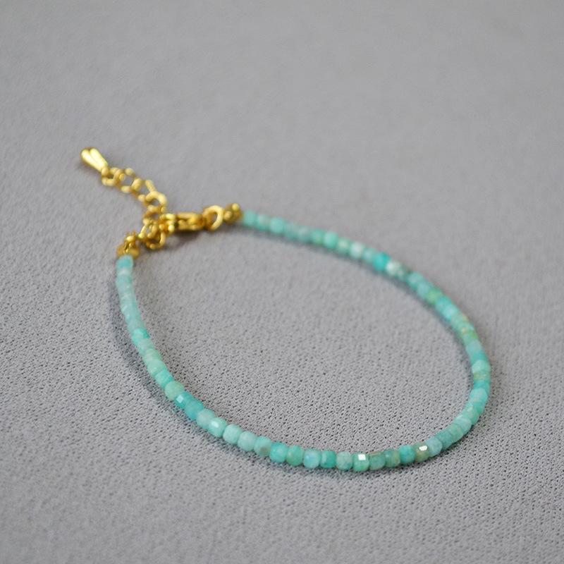 Vintage Sparkling Sugar Cube Natural Stone Layered Bracelet for Women