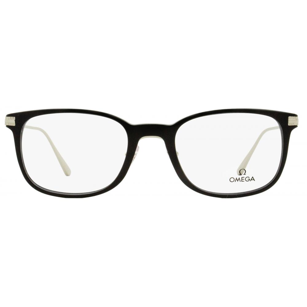 Omega Men S Rectangular eyeglaSSeS Om5039 001 Black Ruthenium 53mm 001