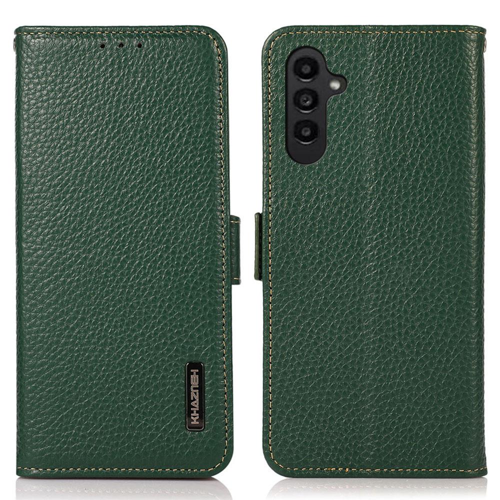 KHAZNEH for Samsung Galaxy S26/S26 Pro Phone Case Genuine Cow Leather Cover RFID Blocking