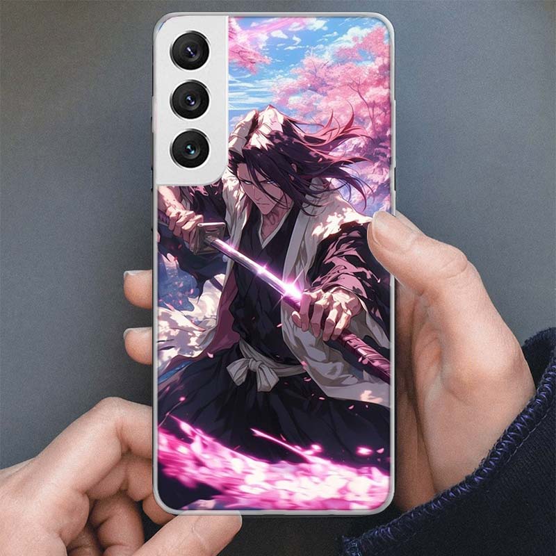 Bleach Kuchiki Byakuya Phone Case For Samsung Galaxy S25 S24 S23 S22 Ultra S21 S20 FE S10 Plus S10E + S25U Soft Cover Shell