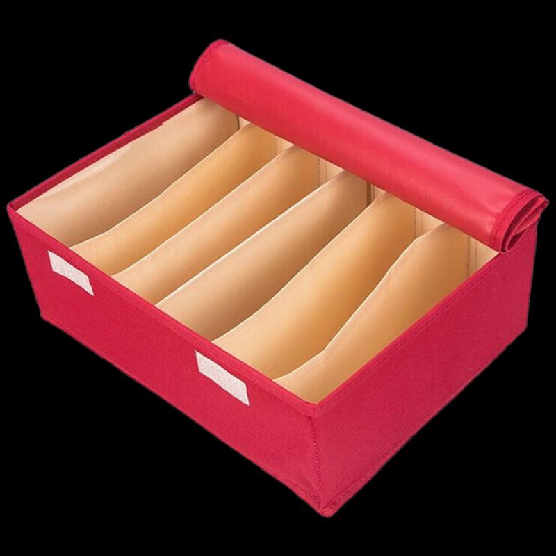 Anchao 6-Grid Fabric Underwear Storage Box