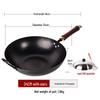 Zhuochuang Jingpin Gehämmertes Eisen Wok, 34cm mit Deckel & Pfannenwender