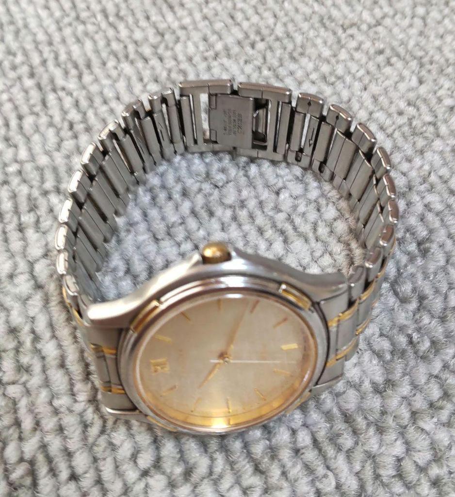[USED] Working SEIKO LUCENT Men's Quartz Watch, Two-tone Color