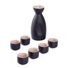 Set de 7 pièces de Pot à Saké en Céramique Vintage Style Japonais Flasques Maison Cuisine Bureau Flasque Tasse à Alcool Ustensiles de Boisson Cadeaux Créatifs