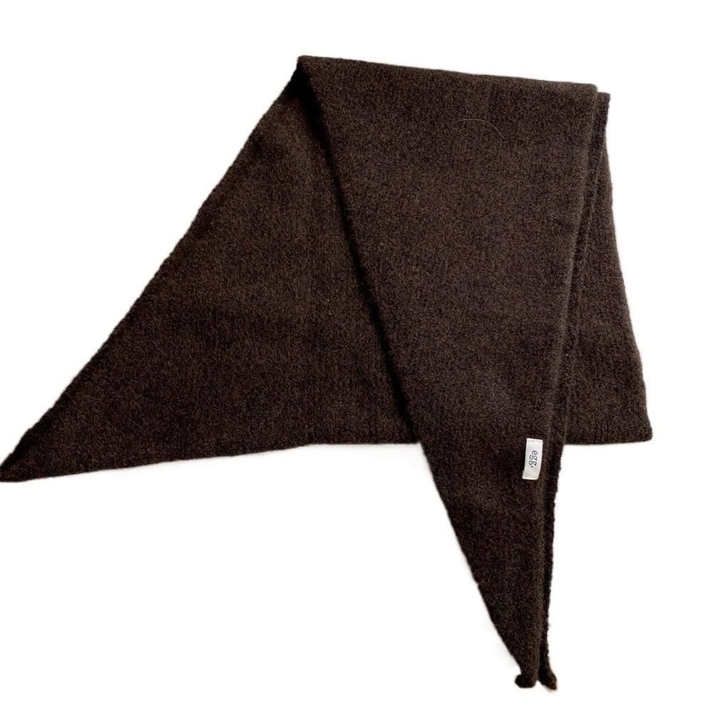 Bright Design Knitted Scarf Solid Color Triangle Scarf Baotou Style Winter Scarf  Casual Wear