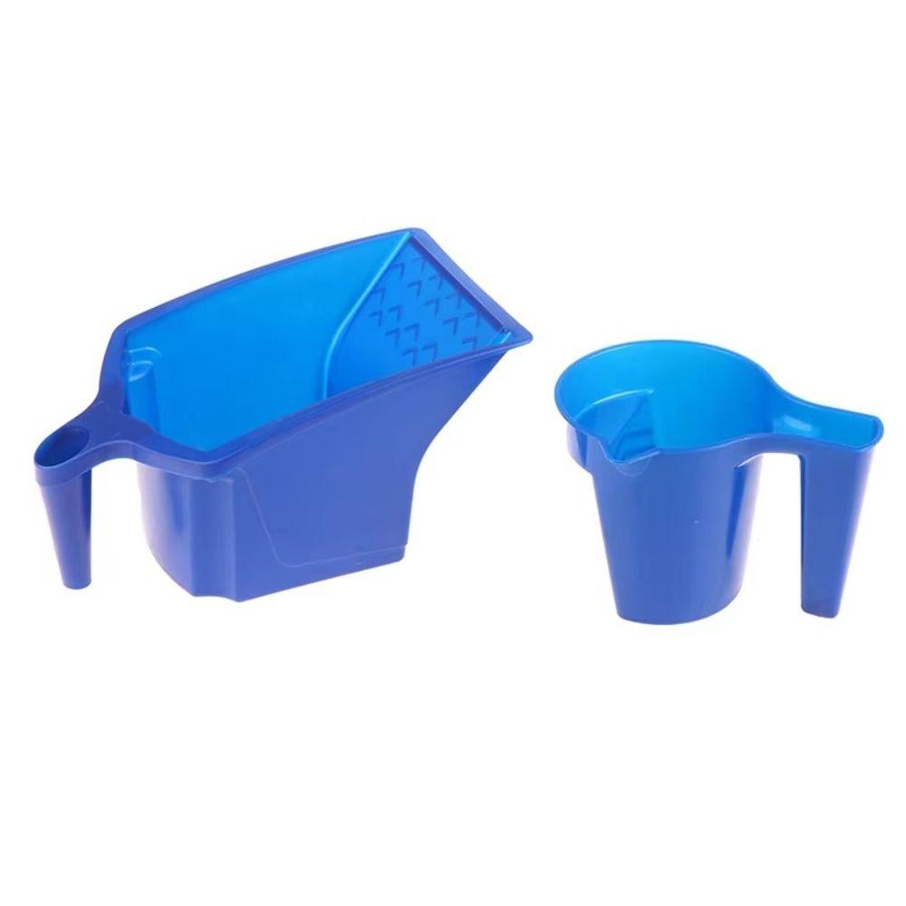 Blue Plastic Paint Tray Paint Bucket Roller Brush Holding New Material Paint Cup