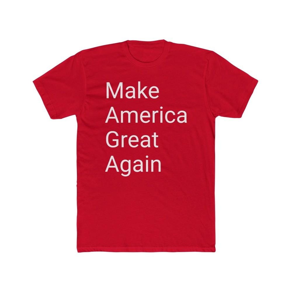 Trump T-shirt American Flag Maga 2024 Vintage Unisex Men's Cotton Crew Tee